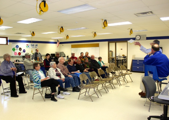 April 27,
                                                          2015 meeting
                                                          in the Three
                                                          Lakes Fab Lab.
                                                          Photo 1