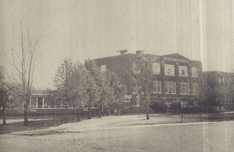 Photo of the
                      Three Lakes School Building in 10958